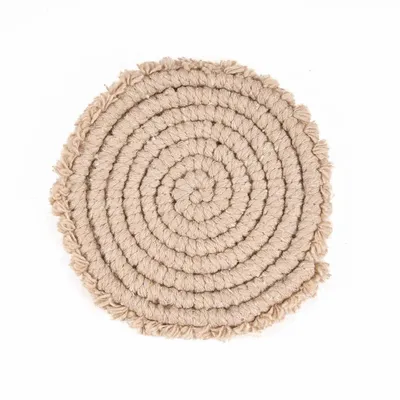 Placemats - The Cotton Coaster - Beige - BAZAR BIZAR LIVING