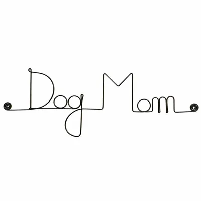 Gifts - Wall decoration\" Dog\” made of wire\ "Dog Mom\” - to pin - BIJOUX DE MUR