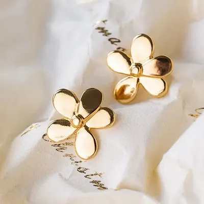 Bijoux - Boucles Mini Flora doré - CHIC ALORS PARIS