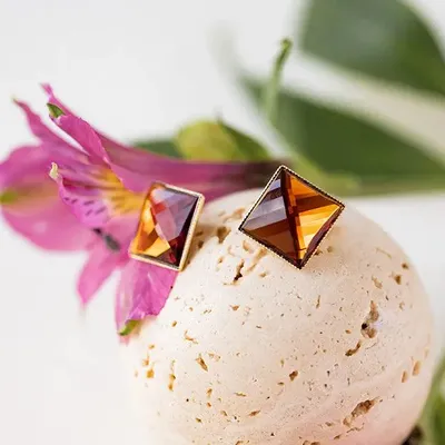 Bijoux - Boucles Candy topaze - CHIC ALORS PARIS