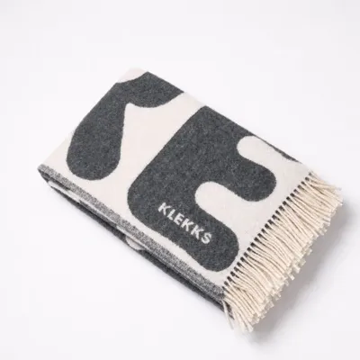 Plaids - Plaid en laine noir — KLEKKS NO. 11 - KLEKKS