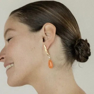 Bijoux - Boucles Fantasia orange - CHIC ALORS PARIS