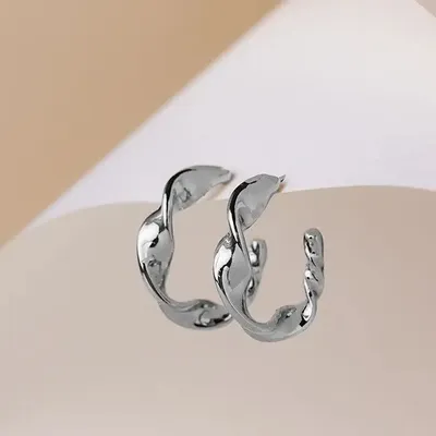 Bijoux - Créoles Romy Argent - CHIC ALORS PARIS