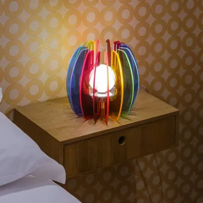 Table lamps - Iride Decorative Acrylic Crystal Small Table Lamp - VESTA