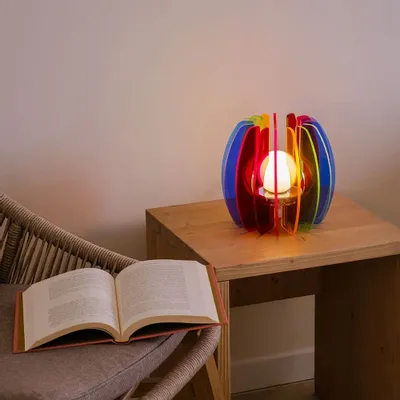 Lampes de table - Petite lampe de table décorative en cristal acrylique Iride - VESTA