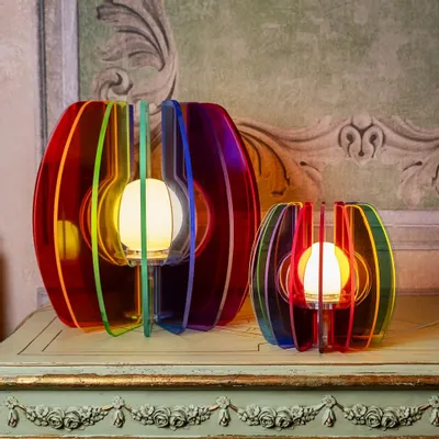 Table lamps - Iride Decorative Acrylic Crystal Large Table Lamp - VESTA