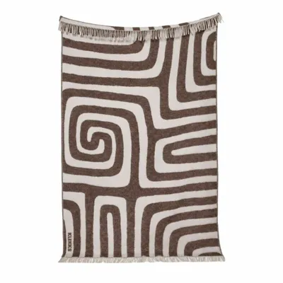 Plaids - Plaid en laine marron et blanc — KLEKKS NO. 34 - KLEKKS