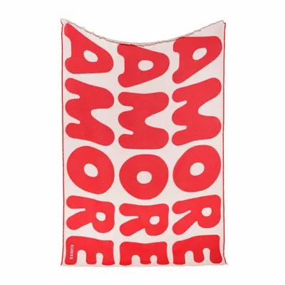 Throw blankets - Cotton Throw Blanket in Red – KLEKKS NO. 11 - KLEKKS