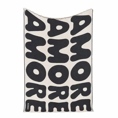 Plaids - Plaid en coton noir - KLEKKS NO. 11 - KLEKKS