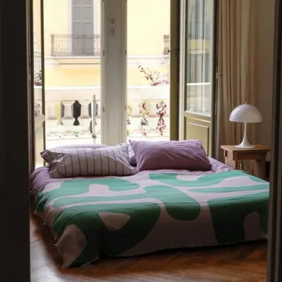 Plaids - Plaid en coton vert et blanc — KLEKKS NO. 27 - KLEKKS
