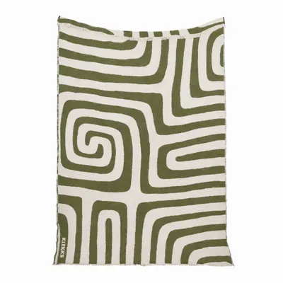 Plaids - Plaid en coton vert et blanc — KLEKKS NO. 34 - KLEKKS