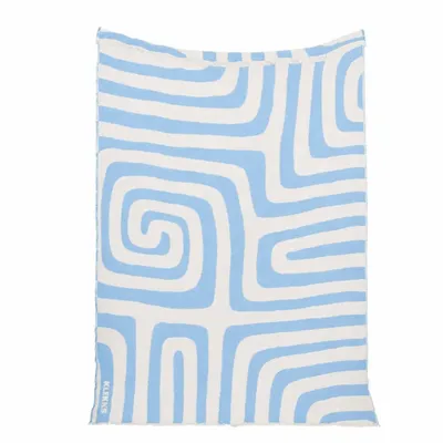 Plaids - Plaid en coton bleu clair et blanc — KLEKKS NO. 34 - KLEKKS