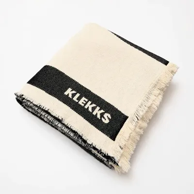 Plaids - Plaid en coton noir et blanc — KLEKKS NO. 36 - KLEKKS