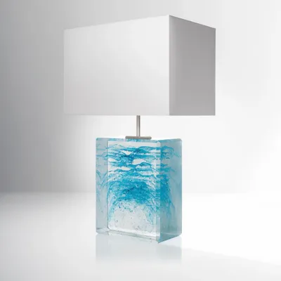 Unique pieces - ÉCLAT AZUR - glass paste table lamp - MAISON GOFFIER