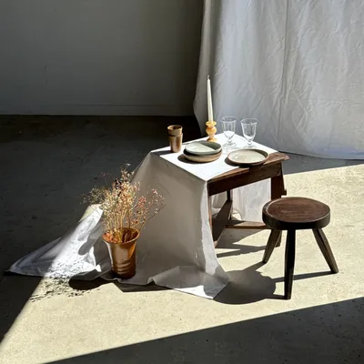 Everyday plates - Set of 6 handmade soup plates in beige glazed ceramic D19 - OFFICE OBJETS
