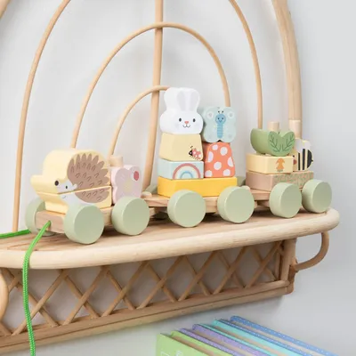 Jeux enfants - Jouet petit train à tirer Forêt - AMADEUS LES PETITS