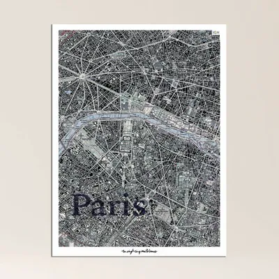 Objets de décoration - Tableau Paris Graphique - 40x60 - toile - UN VINGT-CINQ MILLIÈMES