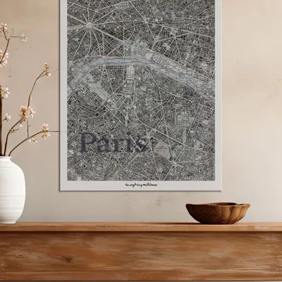 Objets de décoration - Tableau Paris Graphique - 40x60 - toile - UN VINGT-CINQ MILLIÈMES