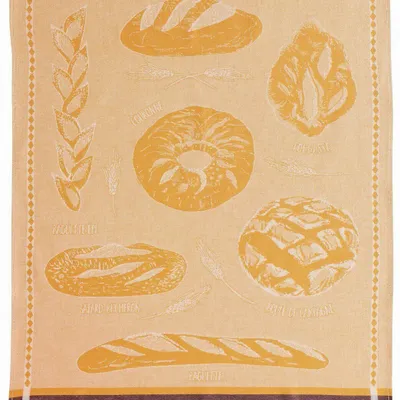 Torchons - Torchon jacquard Les pains Ocre 50 x 70 - MAISON VIVARAISE - SDE VIVARAISE WINKLER