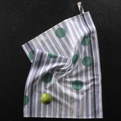 Torchons - Torchon rayé Citron Vert Blanc 50 x 70 - LA CERISE SUR LE GATEAU