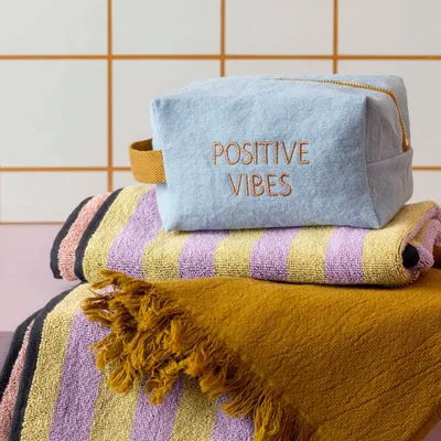 Clutches - Cube pouch Positive Vibe Bluetiful S 10 X 16 X 10 - LA CERISE SUR LE GATEAU