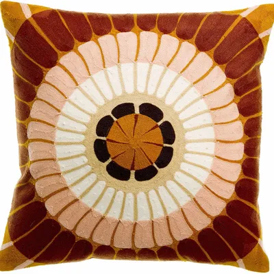 Cushions - Embroidered Cushion Zeno Forêt 45 X 45 - MAISON VIVARAISE - SDE VIVARAISE WINKLER