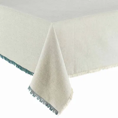 Table cloths - Recycled tablecloth Kalea Naturel/Foret 170 X 250 - MAISON VIVARAISE - SDE VIVARAISE WINKLER