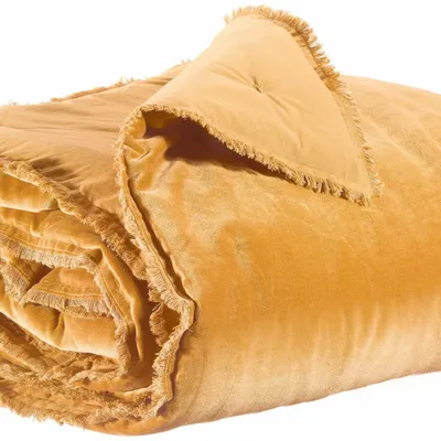 Bed linens - Plain bedspread Fara Cannelle 260 X 260 - MAISON VIVARAISE - SDE VIVARAISE WINKLER
