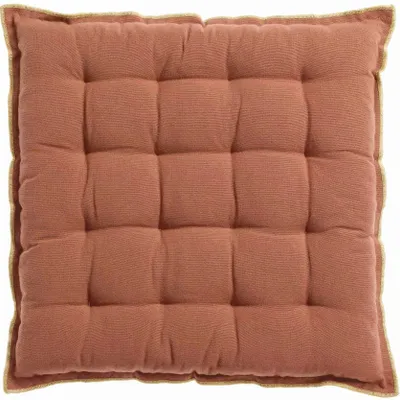 Table linen - Recycled chair pad Grace Cuivre 40 X 40 X 3 - MAISON VIVARAISE - SDE VIVARAISE WINKLER