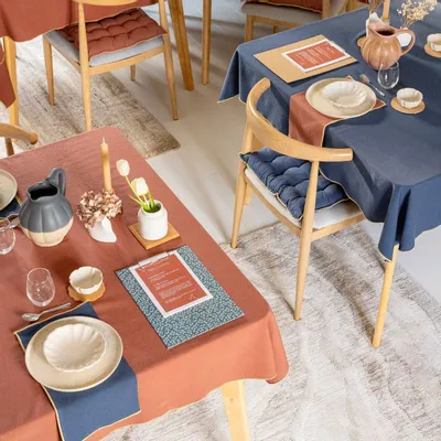 Table cloths - Recycled Tablecloth Grace Cuivre 170 X 300 - MAISON VIVARAISE - SDE VIVARAISE WINKLER
