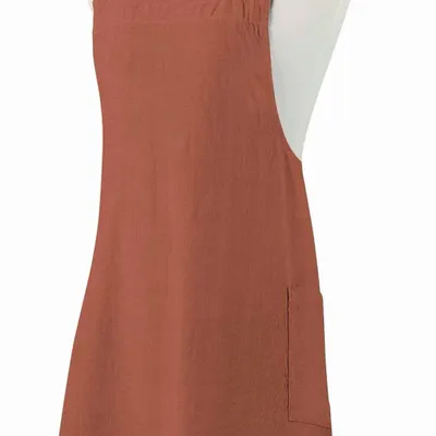 Aprons - Recycled Japanese kitchen apron Haru Cuivre 78 X 100 - MAISON VIVARAISE - SDE VIVARAISE WINKLER