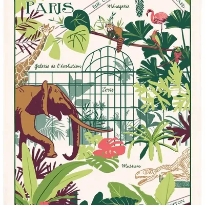 Dish towels - Kitchen towel Jardin Des Plantes Écru 48 X 72 - MAISON VIVARAISE - SDE VIVARAISE WINKLER