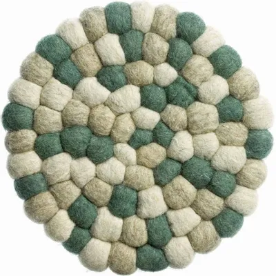 Table mat - Recycled trivet Brian Naturel vert Diamètre 20 - MAISON VIVARAISE - SDE VIVARAISE WINKLER