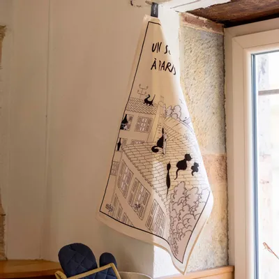 Dish towels - Kitchen towel Dubout Un Soir Écru 48 X 72 - MAISON VIVARAISE - SDE VIVARAISE WINKLER