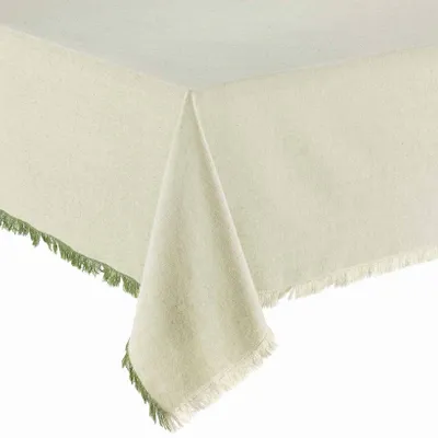 Nappes - Nappe recyclée Kalea Naturel/Épicéa 170 x 170 - MAISON VIVARAISE - SDE VIVARAISE WINKLER