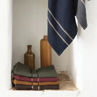 Dish towels - Recycled Kitchen towel Lars Lie de vin 50 X 70 - MAISON VIVARAISE - SDE VIVARAISE WINKLER