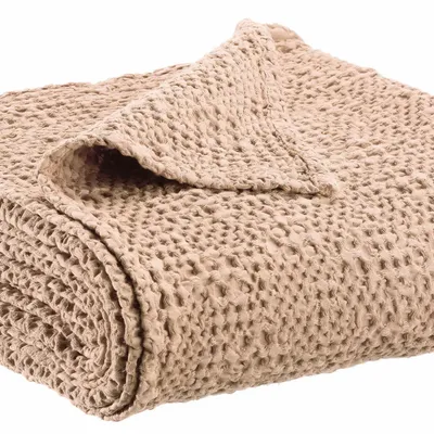 Bed linens - Tana bedspread Muscade 180 X 260 - MAISON VIVARAISE - SDE VIVARAISE WINKLER