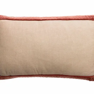 Coussins - Coussin Elise chambray Tabac 30 x 50 - MAISON VIVARAISE - SDE VIVARAISE WINKLER