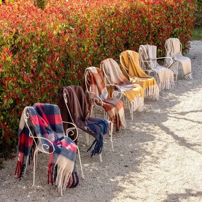 Throw blankets - Recycled striped throw Isabel Galet 130 X 160 - MAISON VIVARAISE - SDE VIVARAISE WINKLER