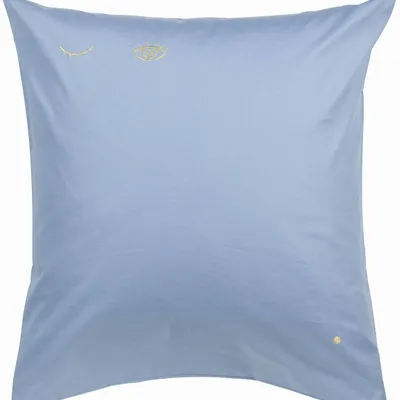 Linge de lit - Taie d'oreiller Eyes Bluetiful 65 x 65 - LA CERISE SUR LE GATEAU