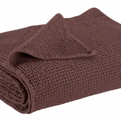 Bed linens - Recycled bed throw Maia Ébène 260 X 260 - MAISON VIVARAISE - SDE VIVARAISE WINKLER