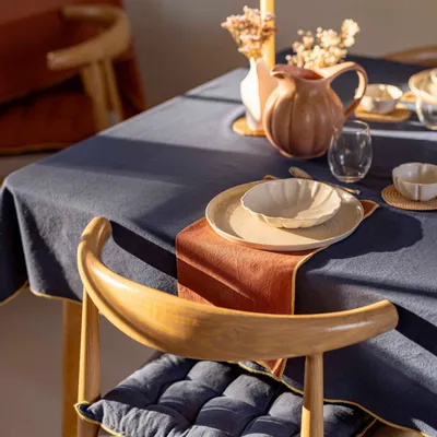 Napkins - Recycled Napkin Grace Cuivre 40 X 40 - MAISON VIVARAISE - SDE VIVARAISE WINKLER