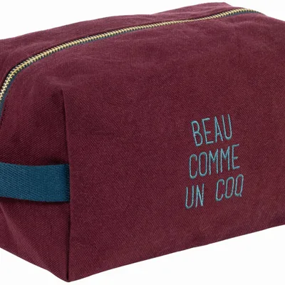 Clutches - Beau Cube Toiletry Bag Wine L 14 X 22 X 11 - LA CERISE SUR LE GATEAU