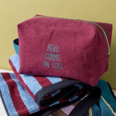 Clutches - Beau Cube Toiletry Bag Wine L 14 X 22 X 11 - LA CERISE SUR LE GATEAU