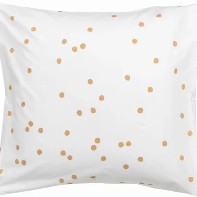 Linge de lit - Taie d'oreiller Odette Milk/Bronze 65 x 65 - LA CERISE SUR LE GATEAU