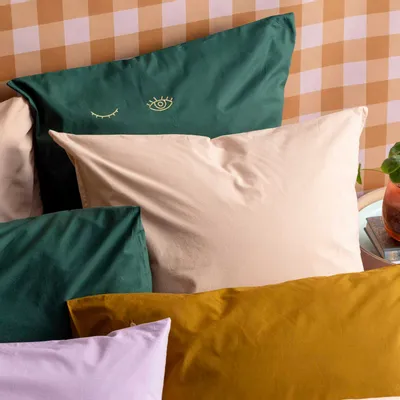 Bed linens - Céleste pillowcase Muscade 65 X 65 - LA CERISE SUR LE GATEAU