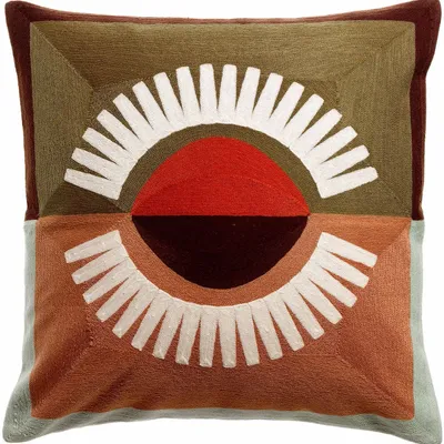 Coussins - Coussin brodé Eol Mineral 45 x 45 - MAISON VIVARAISE - SDE VIVARAISE WINKLER