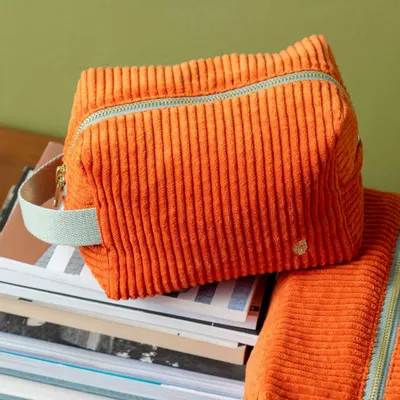 Pochettes - Trousse cube Loen Terracotta S 10 x 16 x 10 - LA CERISE SUR LE GATEAU
