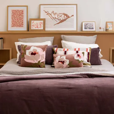 Coussins - Coussin brodé Jason Mousse 40 x 65 - MAISON VIVARAISE - SDE VIVARAISE WINKLER