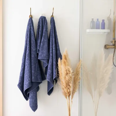 Autres linges de bain - Drap de bain Gilda Encre 90 x 150 - MAISON VIVARAISE - SDE VIVARAISE WINKLER